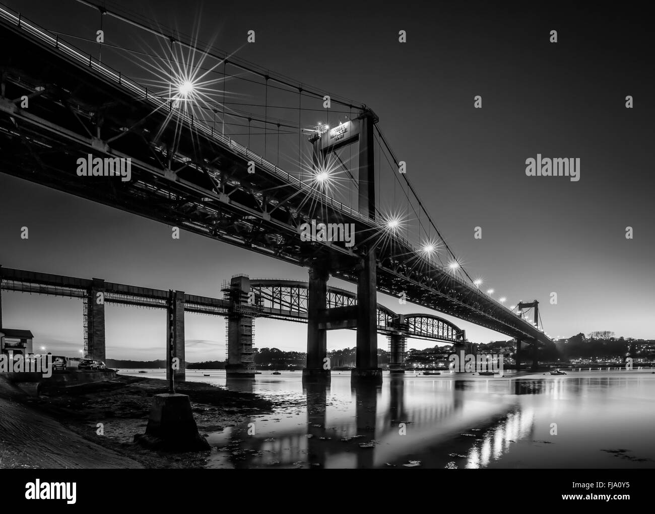 Cornwall bridge Black and White Stock Photos & Images Alamy
