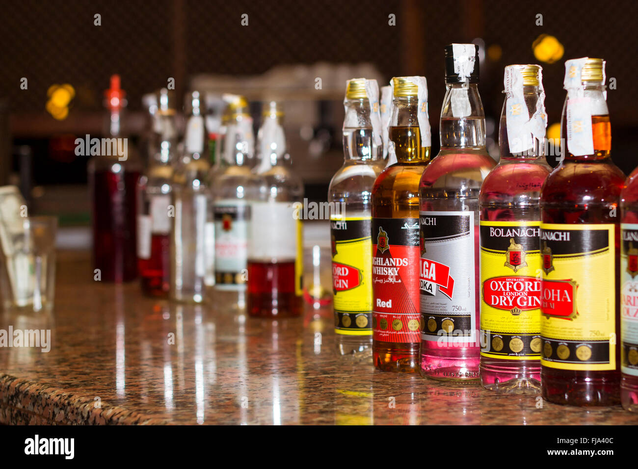 SHARM EL SHEIKH, EGYPT MARCH 1, 2014 Alcoholic drinks on all