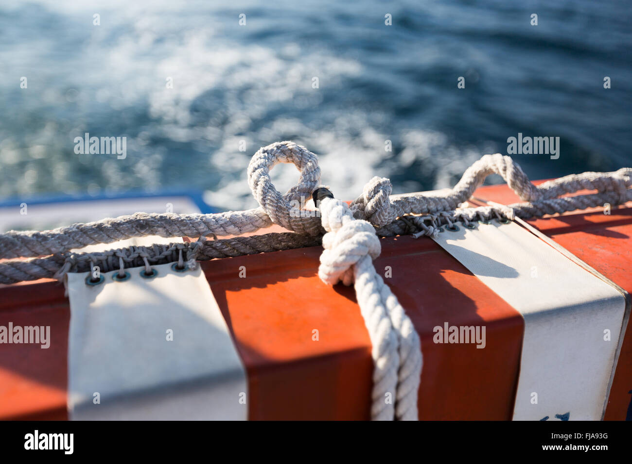 Safety equipment on the boat Stock Photo Alamy