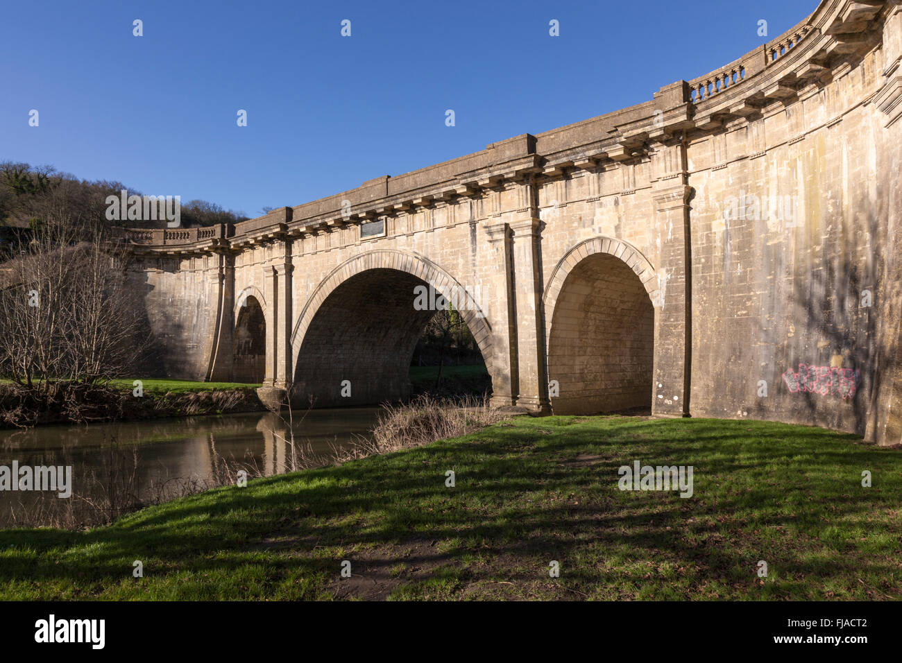 Dundas Aqueduct built by John Rennie a historical landmark, near Bath, Somerset, England, UK Stock Photo