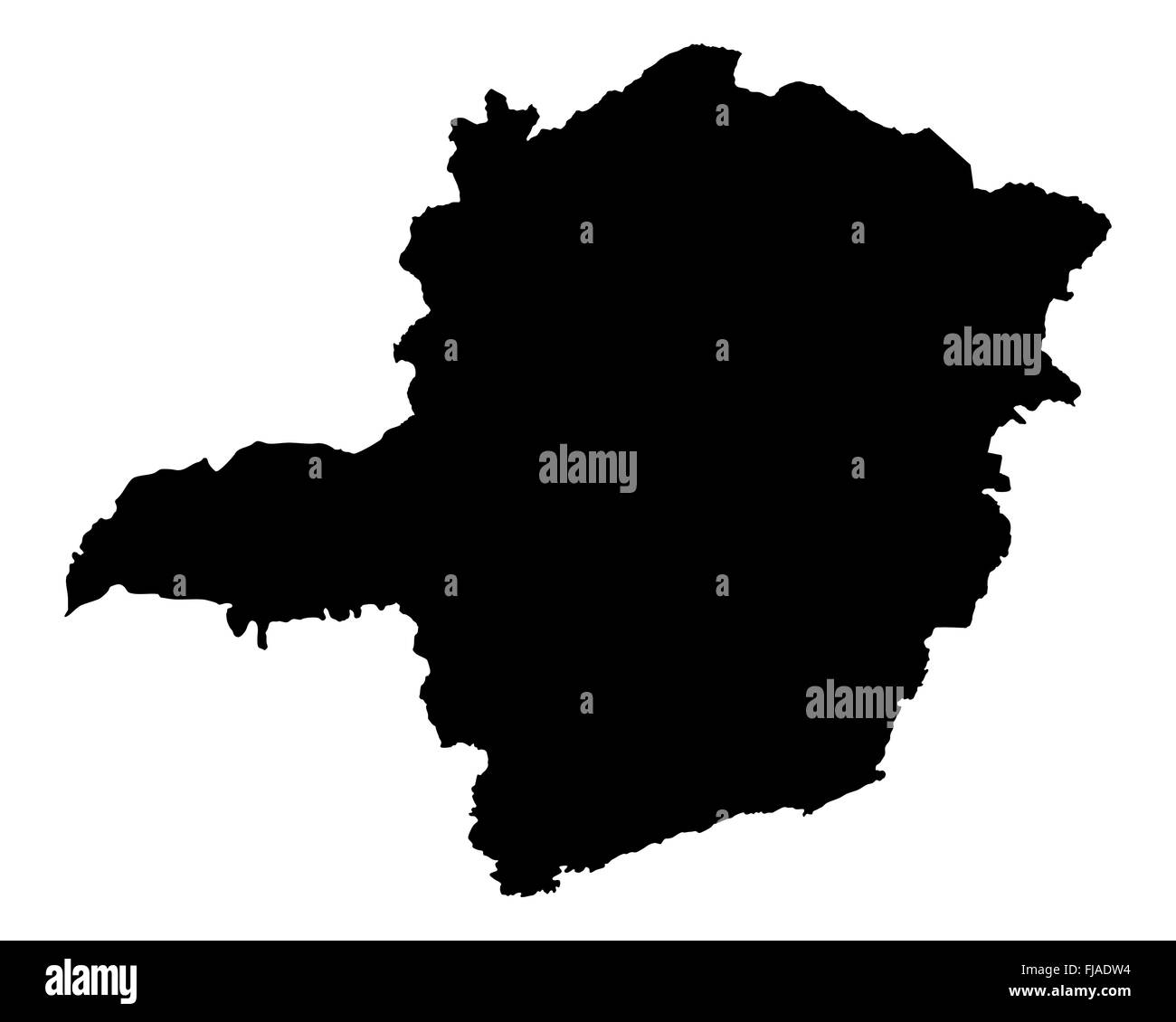 Map of Minas Gerais Stock Photo Alamy