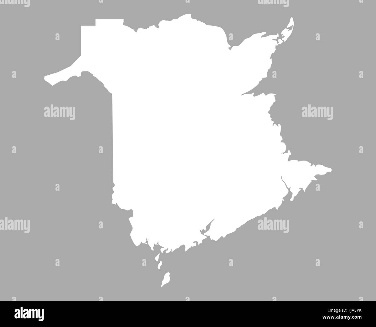 Map of New Brunswick Stock Photo Alamy