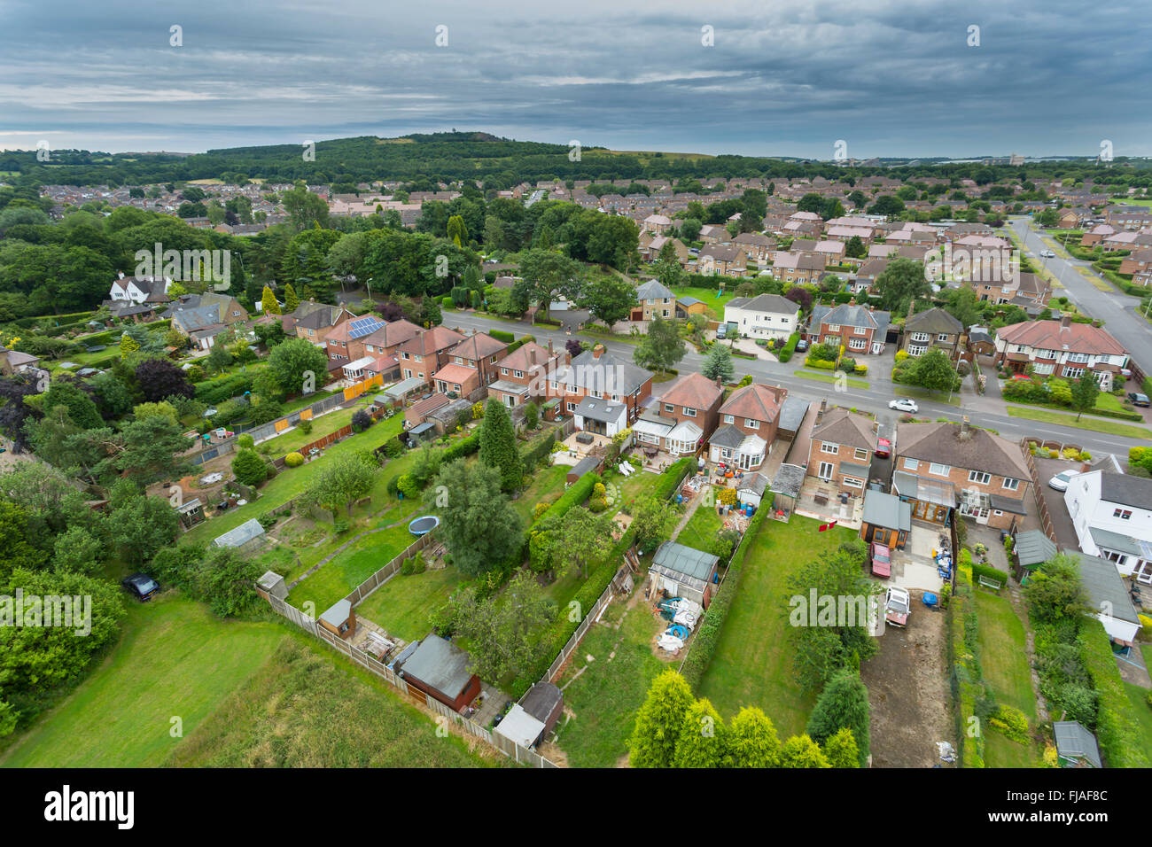 View of the town outskirts looking towards Bardon Hill from a cherry View of the town outskirts looking towards Bardon Hill from a cherry