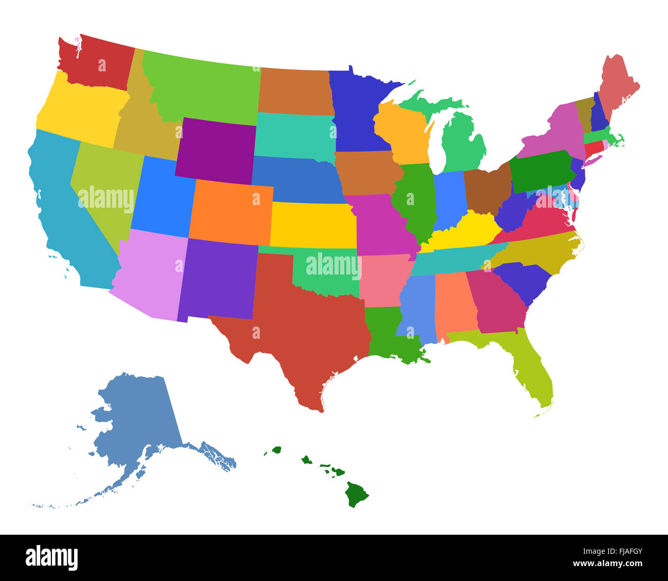 Map of USA Stock Photo - Alamy
