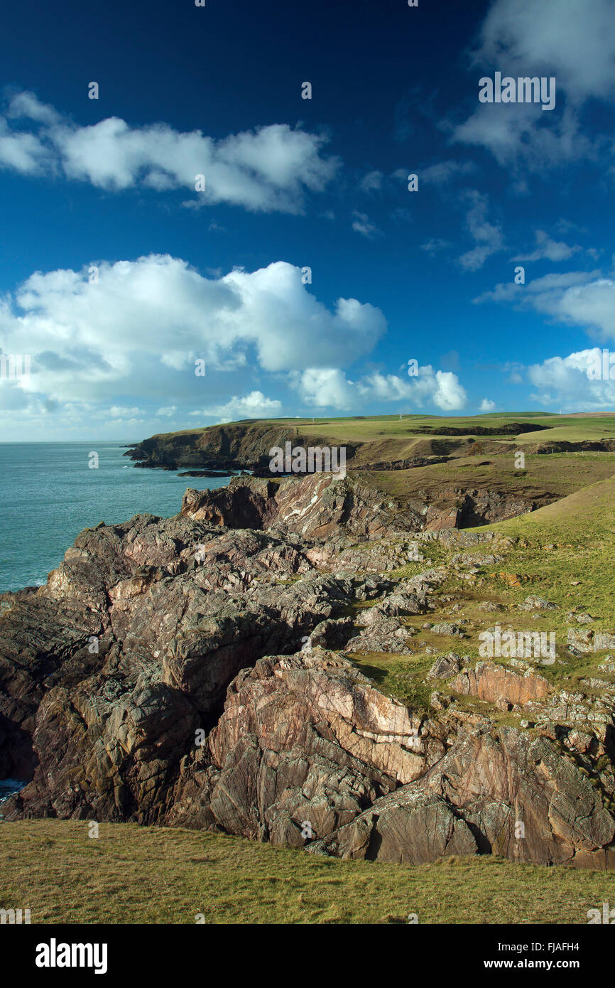 Mull of Galloway from above West Tarbet, Galloway Stock Photo