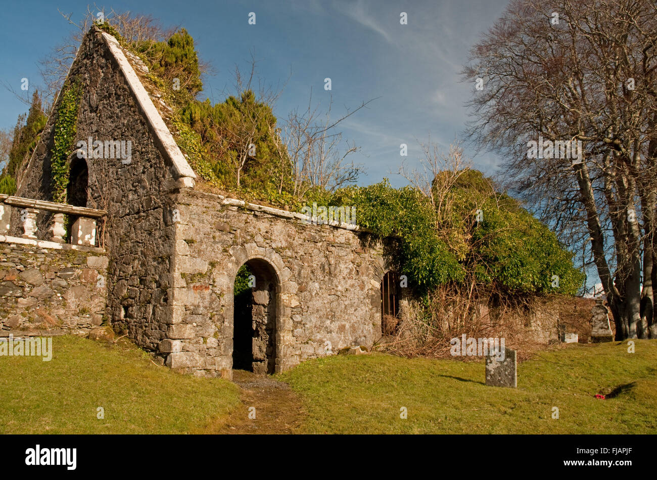 Ruins of Church at Kilmore on the Isle of Skye Stock Photo