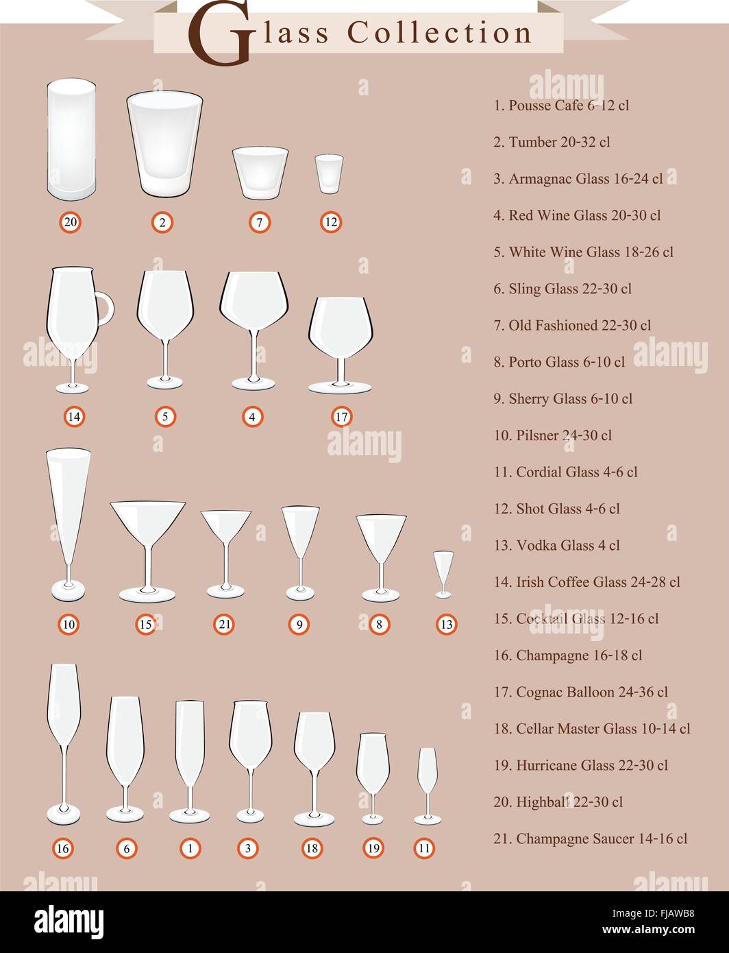 Cognac wineglass Stock Vector Images