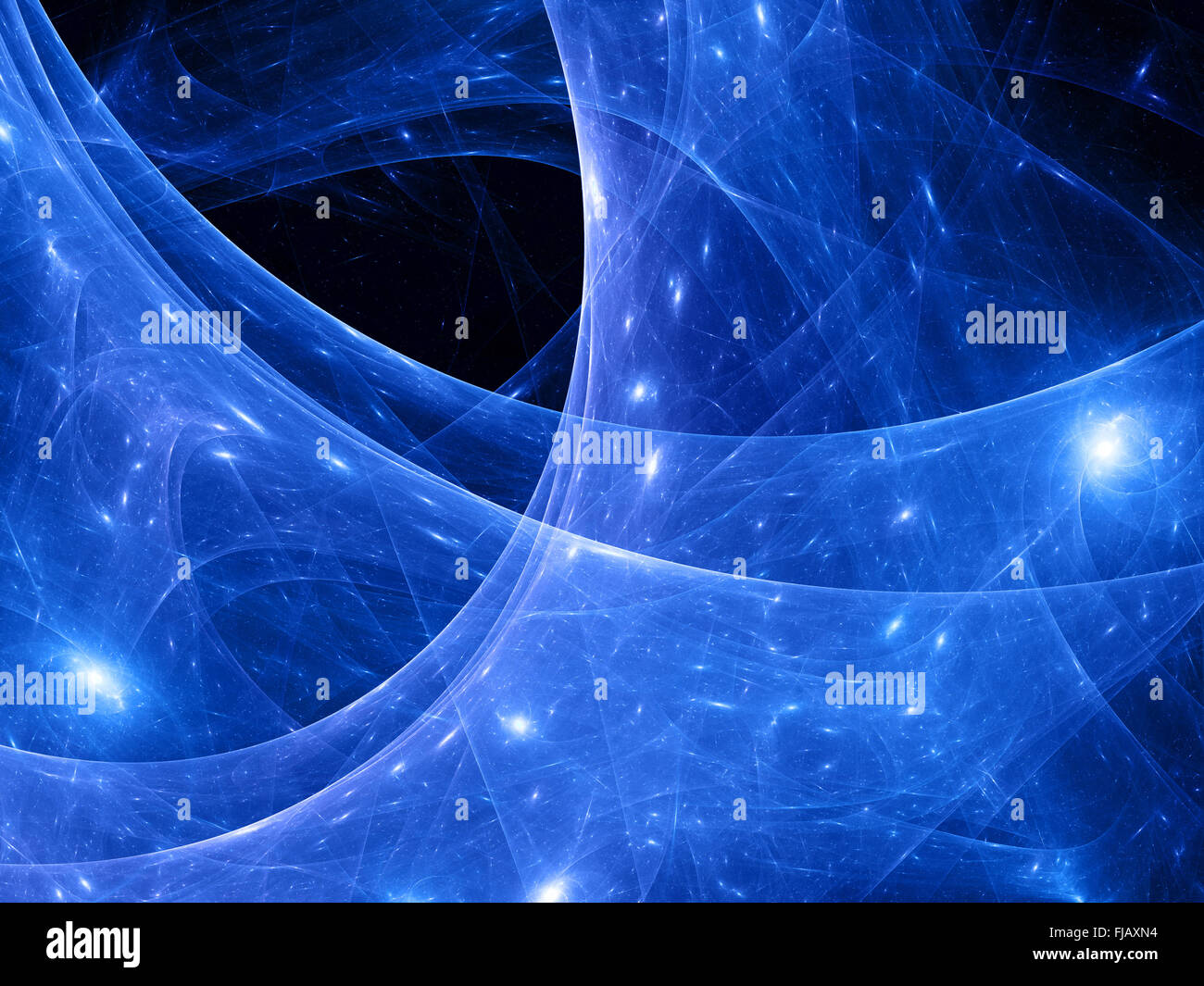 Connections in space, abstract computer generated background Stock ...