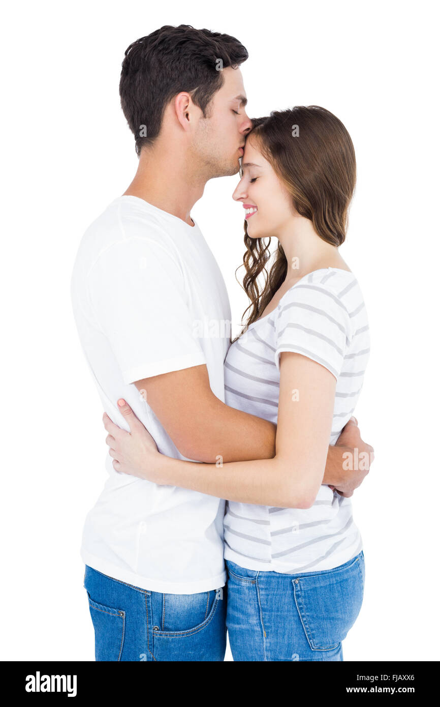 Cute couple embracing and kissing Stock Photo - Alamy