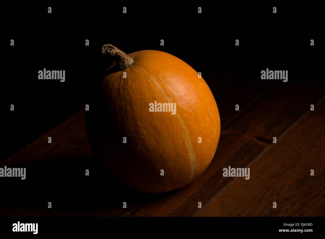 A Pumpkin in the dark background, studio picture Stock Photo - Alamy