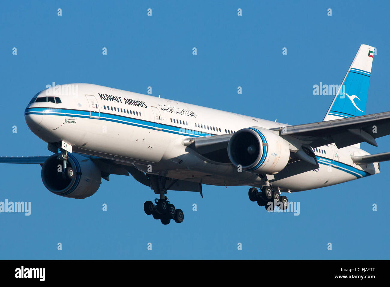 Kuwait Airways Boeing 777 Stock Photo