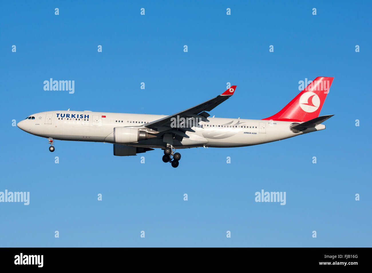 Turkish Airlines Airbus A330 Aircraft Stock Photo