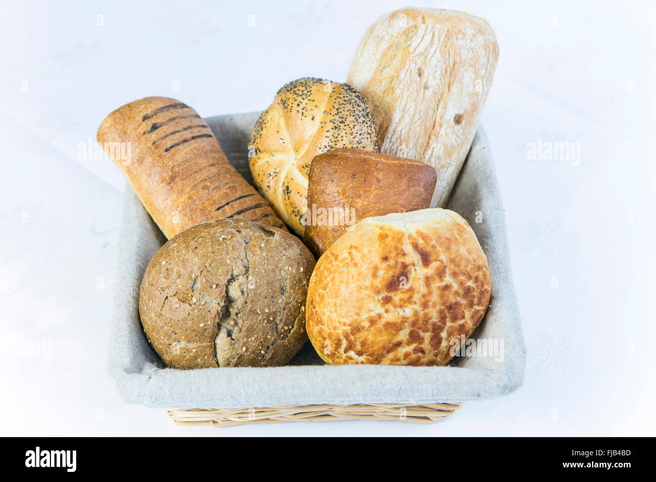 Bread in a bread basket Stock Photo