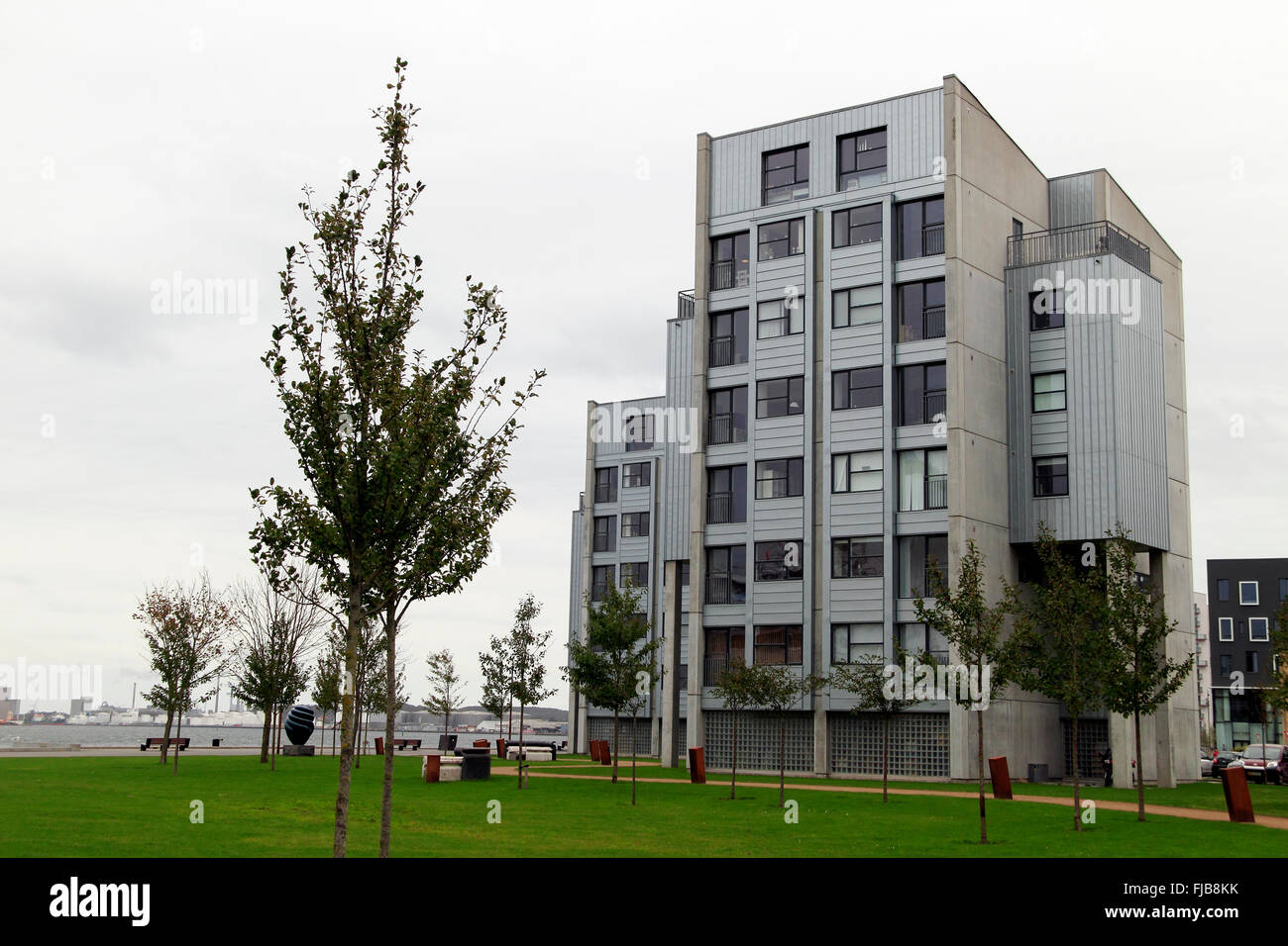 Image showcasing Modern apartments on the waterfront Aalborg, North Jutland, Denmark ...