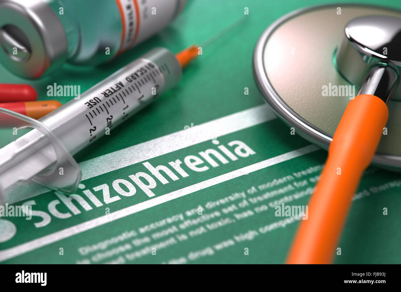 Diagnosis - Schizophrenia. Medical Concept. Stock Photo