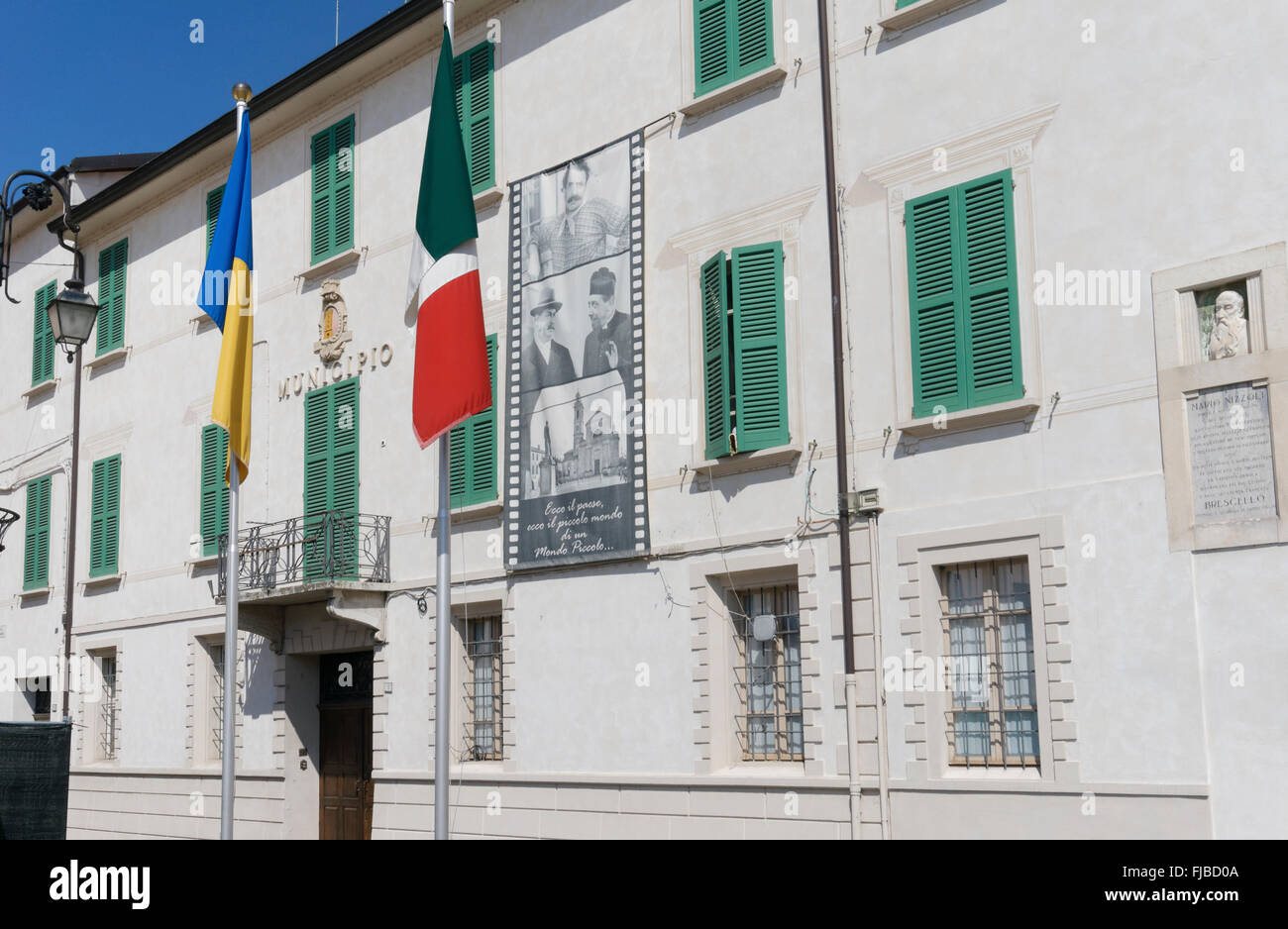 town hall of Brescello, Reggio Emilia province, Emilia Romagna, Italy Stock Photo