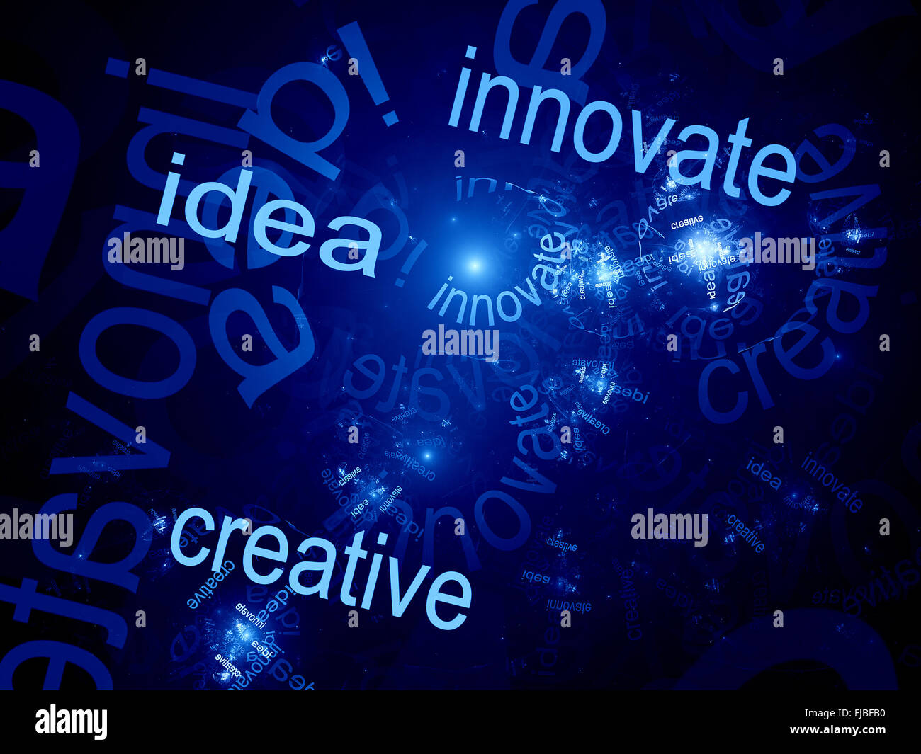 Creative innovate idea, computer generated abstract background Stock Photo