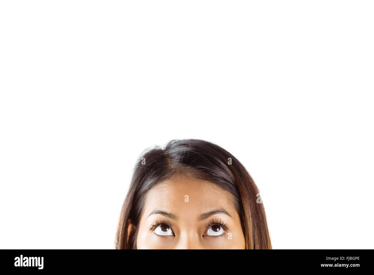 Half face of beautiful asian woman Stock Photo