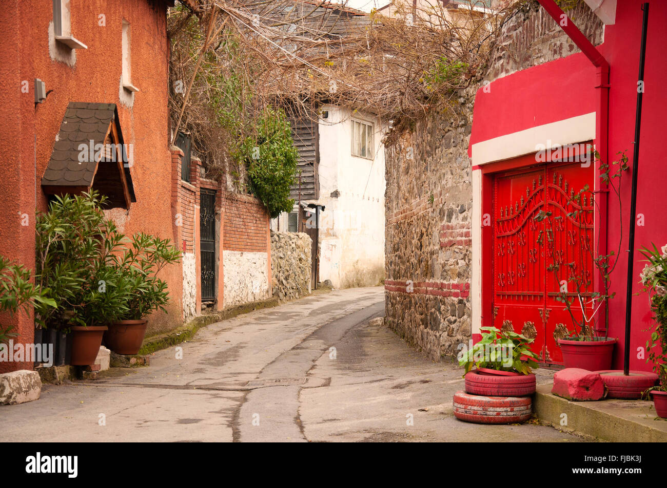 Narrow red brick house hi-res stock photography and images - Alamy