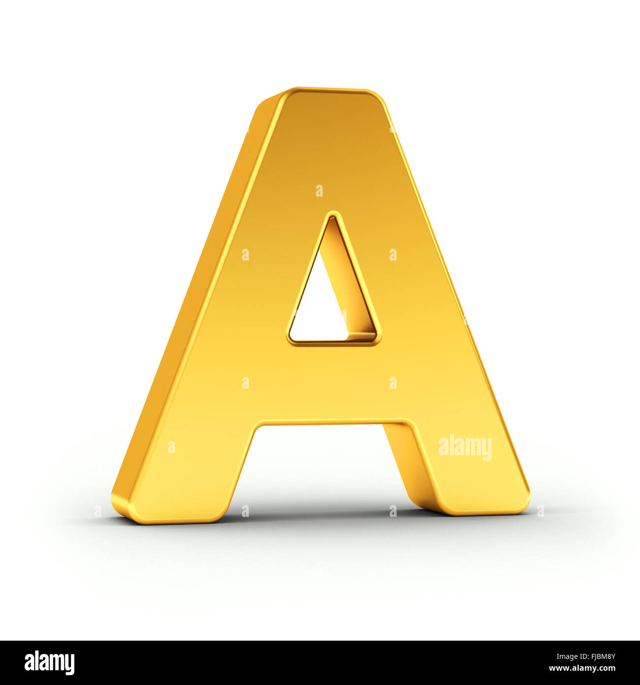 Letter a 3d gold hi-res stock photography and images - Alamy