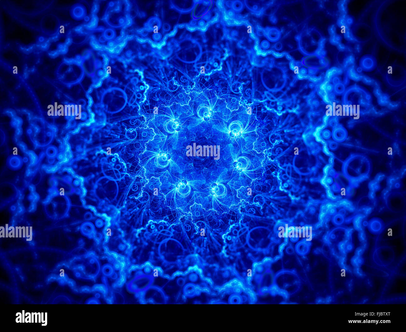 Colorful blue heaven, computer generated abstract background Stock Photo