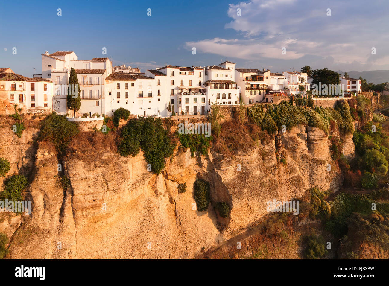 View from the Puente Nuevo Bridge over the historic centre of Ronda, Andalucía, Spain Stock Photo
