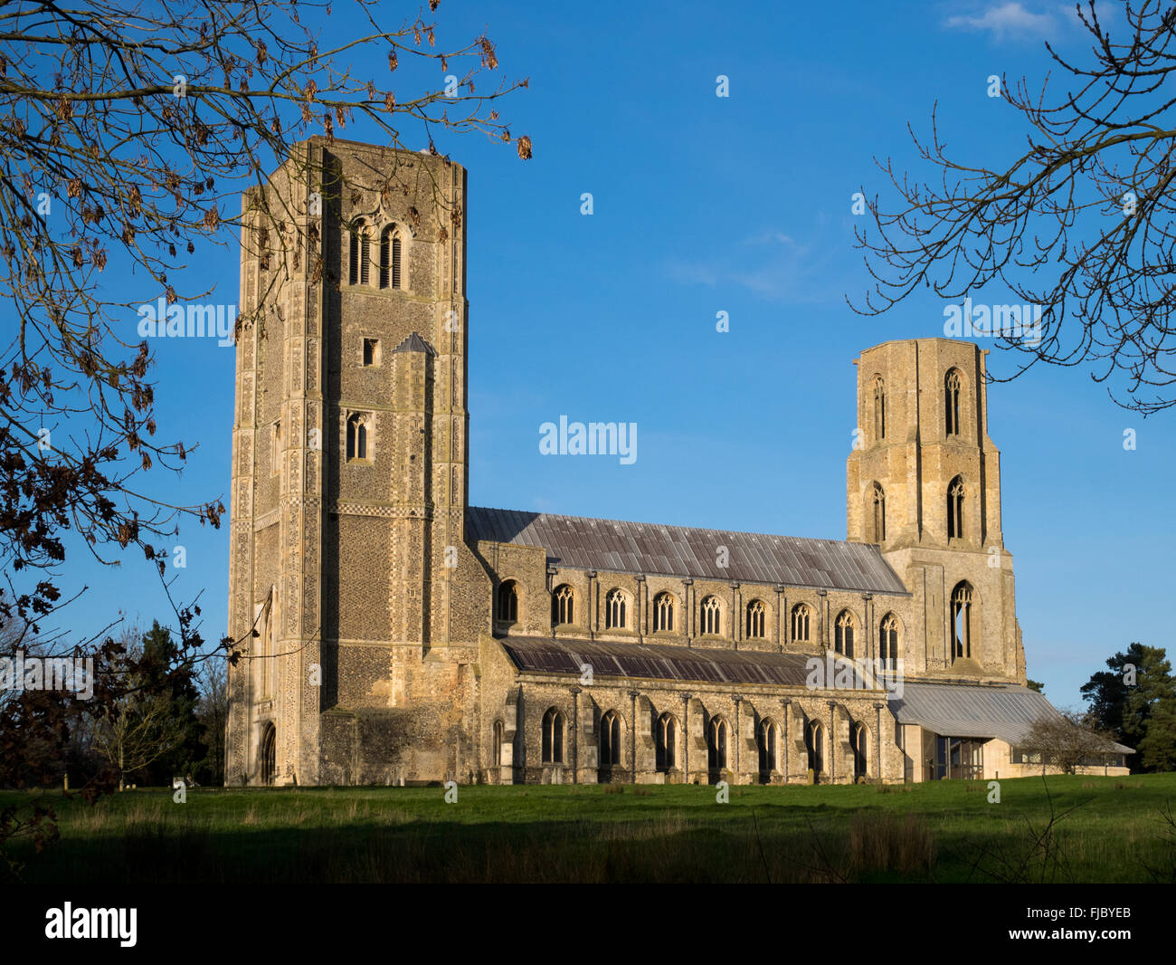 Wymondham Abbey in the Town of Wymondham, Norfolk, England Stock Photo
