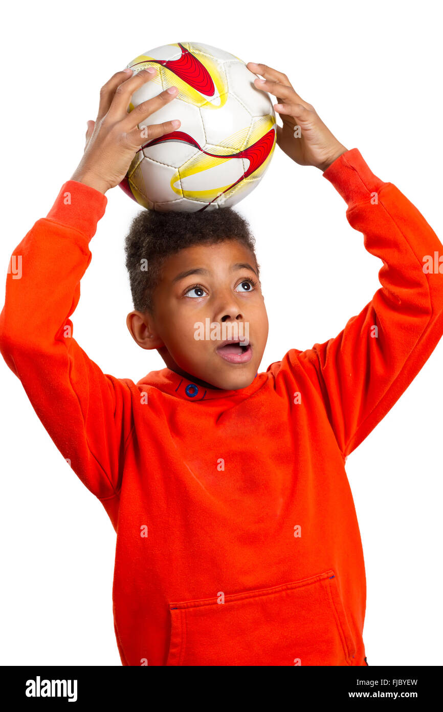 Little football player Stock Photo Alamy