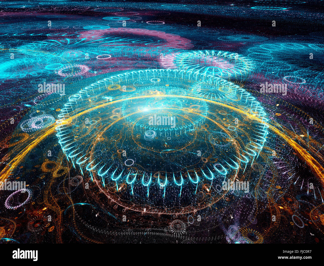 Colorful future technology, computer generated abstract background ...