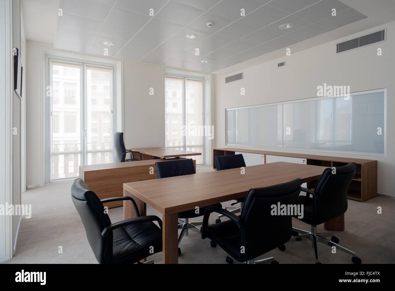 Empty executive office interior Stock Photo