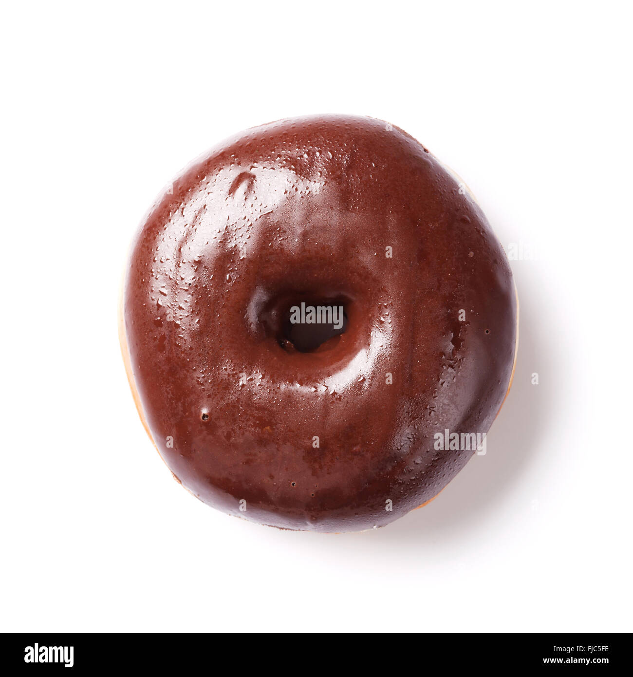 Chocolate donut. Isolated on white background Stock Photo - Alamy