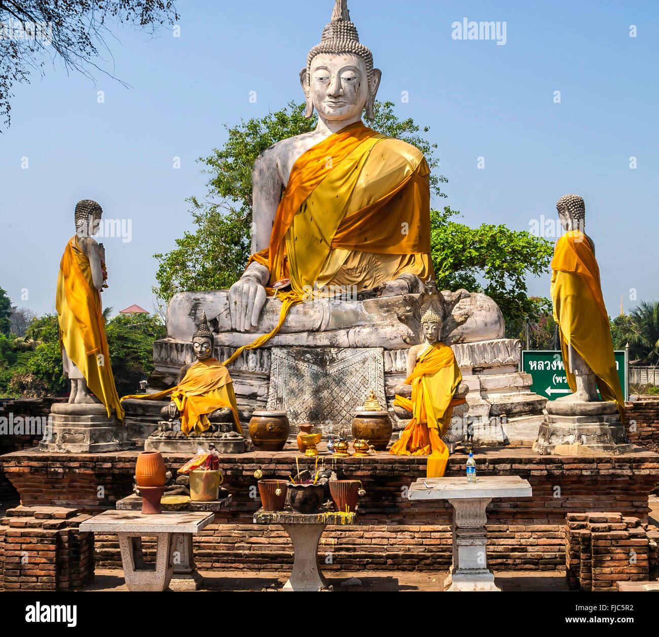 Thailand Ayutthaya  Buddha at Wat Wora Pho  Adrian Baker Stock Photo