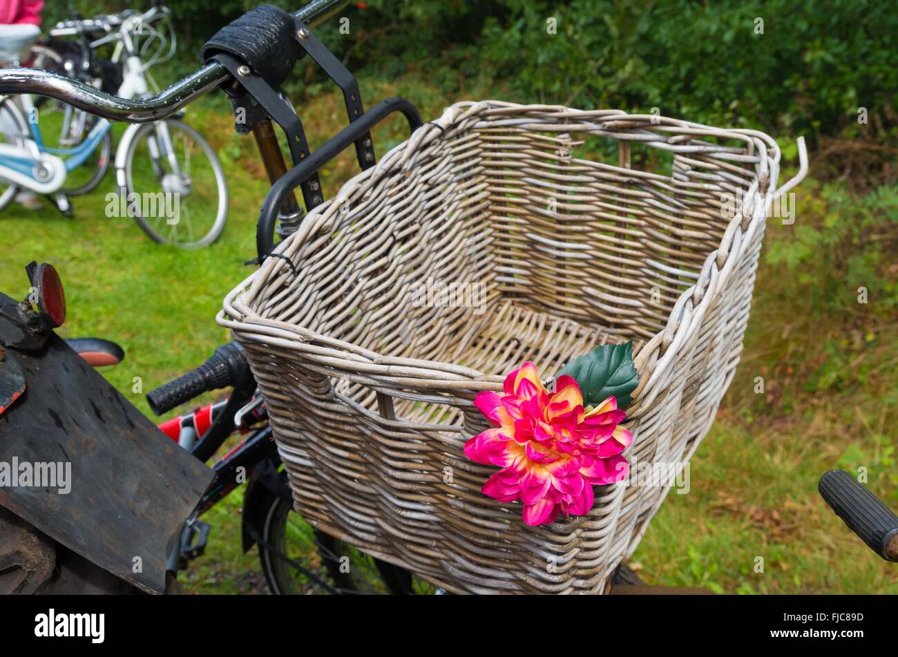 Old ladies bike with basket hires stock photography and images Alamy