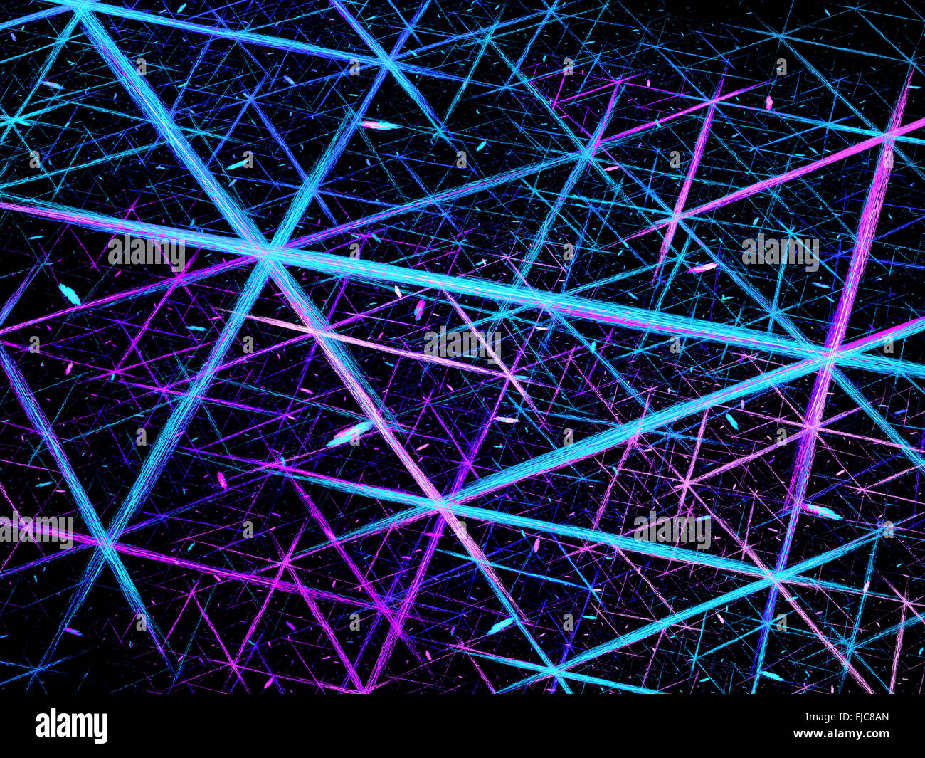 Abstract Colorful Connection Glowing colorful connection lines in space, computer generated abstract ...