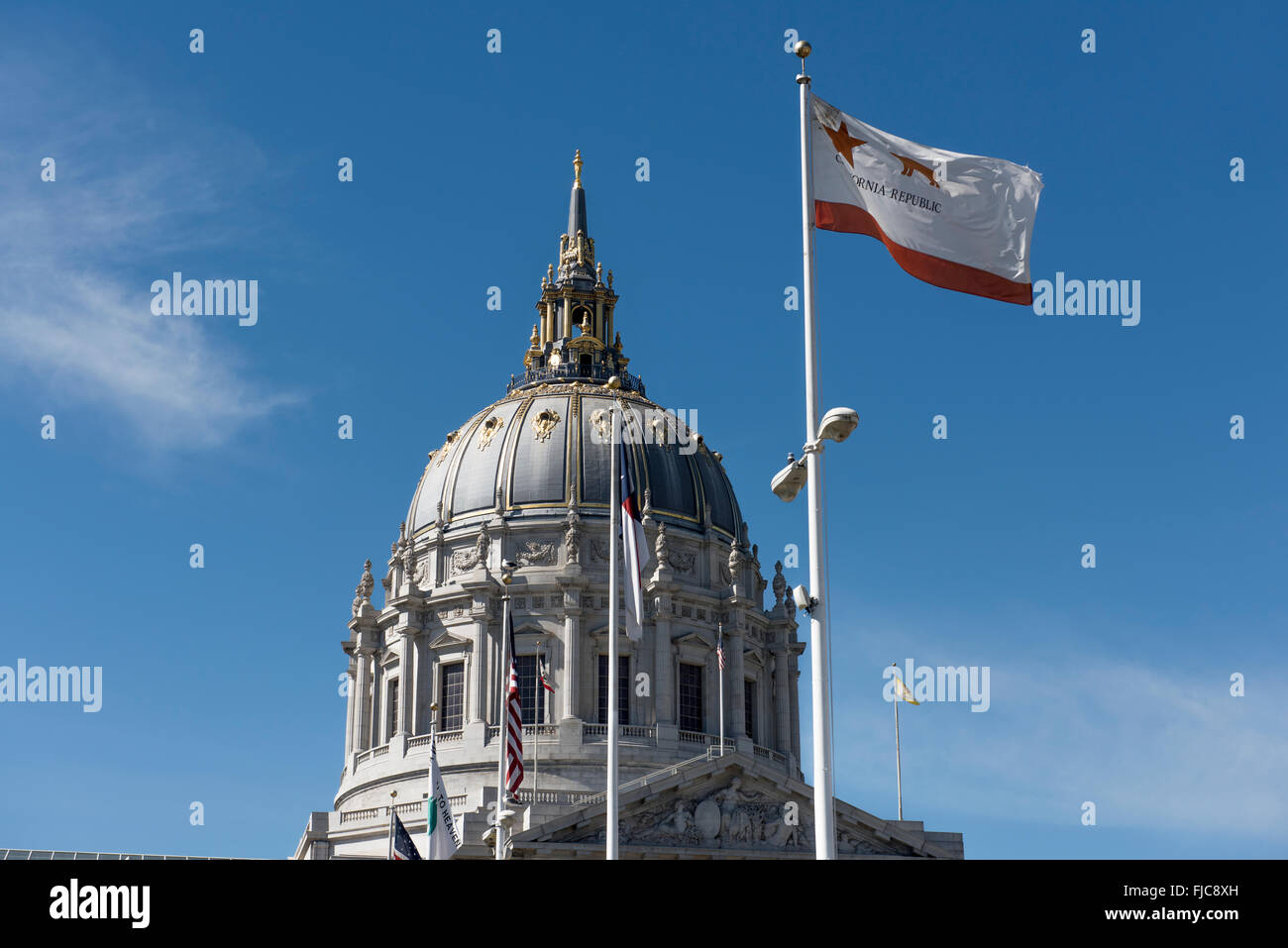 The central dome of the City and County of San Francisco City Hall, at