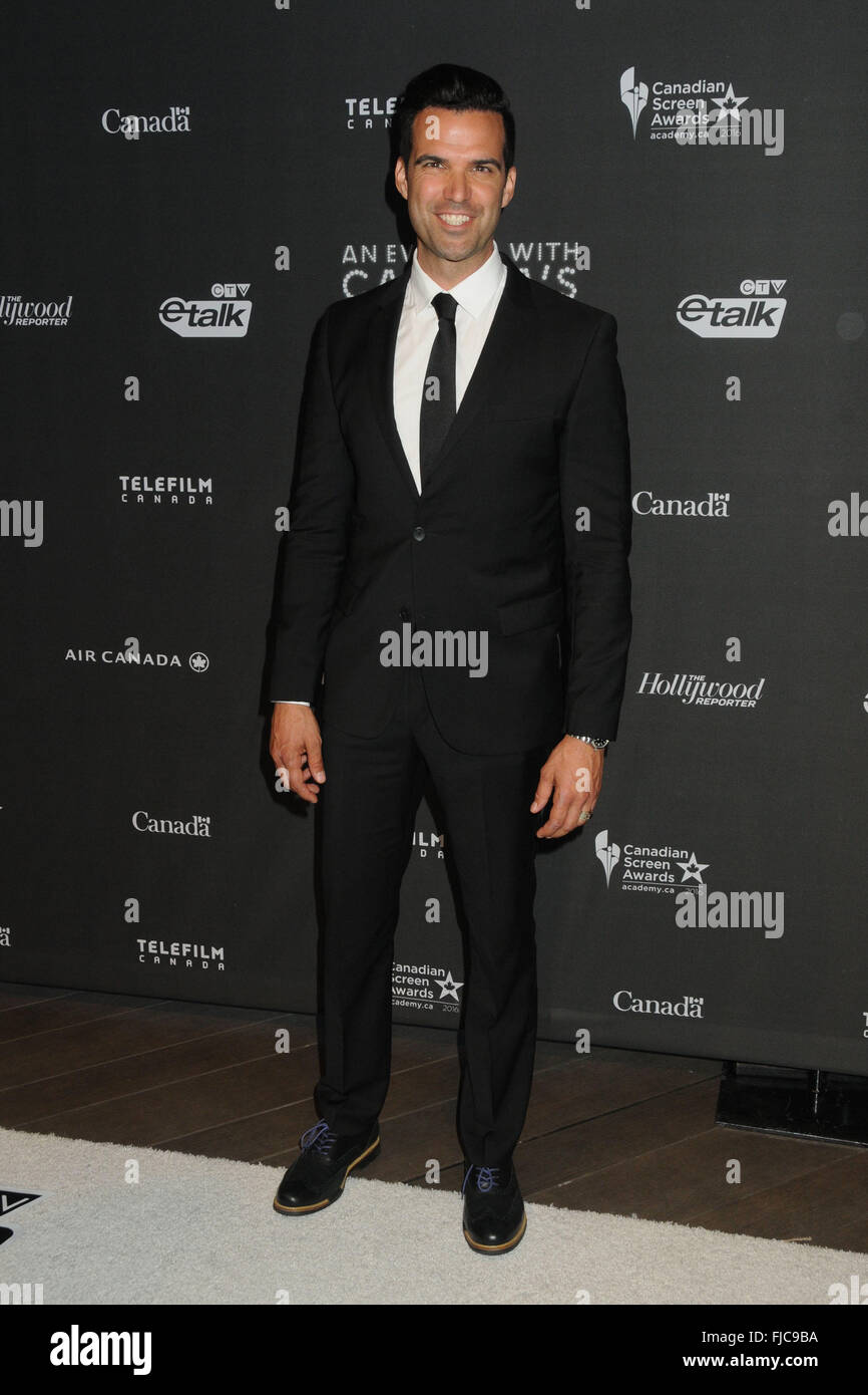 February 25, 2016 - Los Angeles, CA, United States - 25 February 2016 - Los Angeles, California - Benjamin Ayres. 3rd Annual ''An Evening With Canada's Stars'' held at the Four Seasons Hotel. Photo Credit: Byron Purvis/AdMedia (Credit Image: © Byron Purvis/AdMedia via ZUMA Wire) Stock Photo