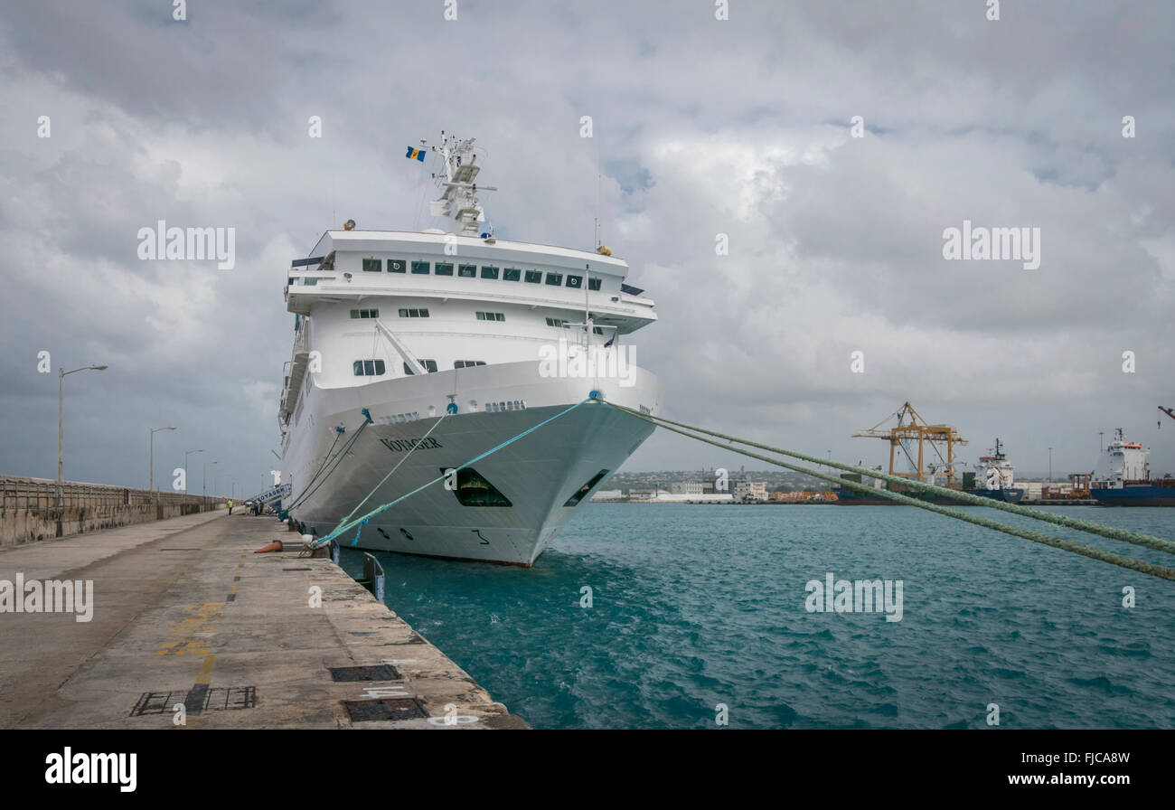 Cruise ship at dock at the cruise terminal, Bridgetown, Barbados Stock Photo Alamy