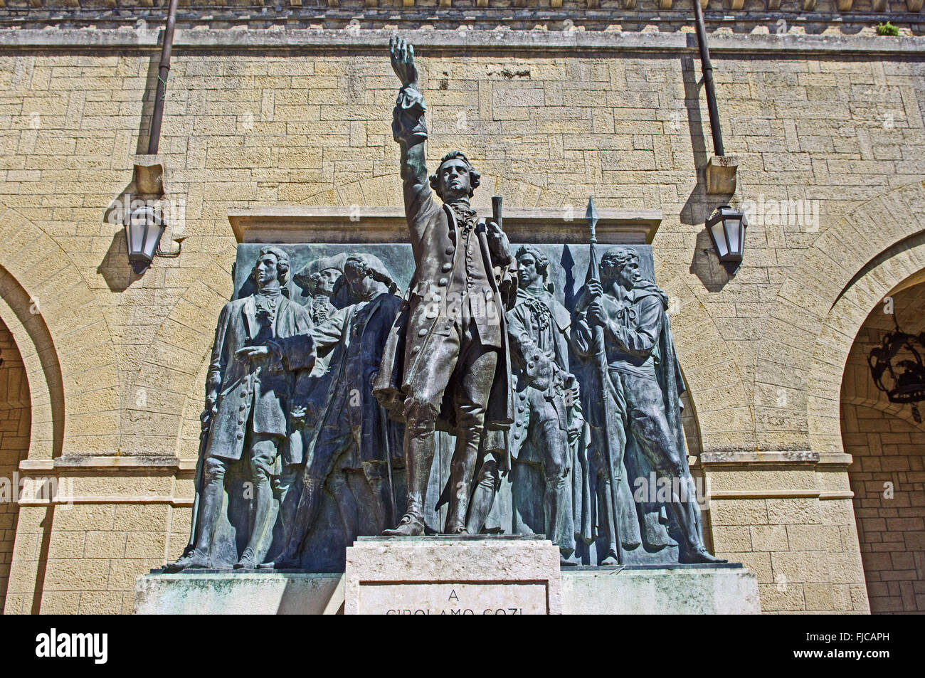 Girolamo Gozi, Sculpture, San Marino, City Stock Photo - Alamy