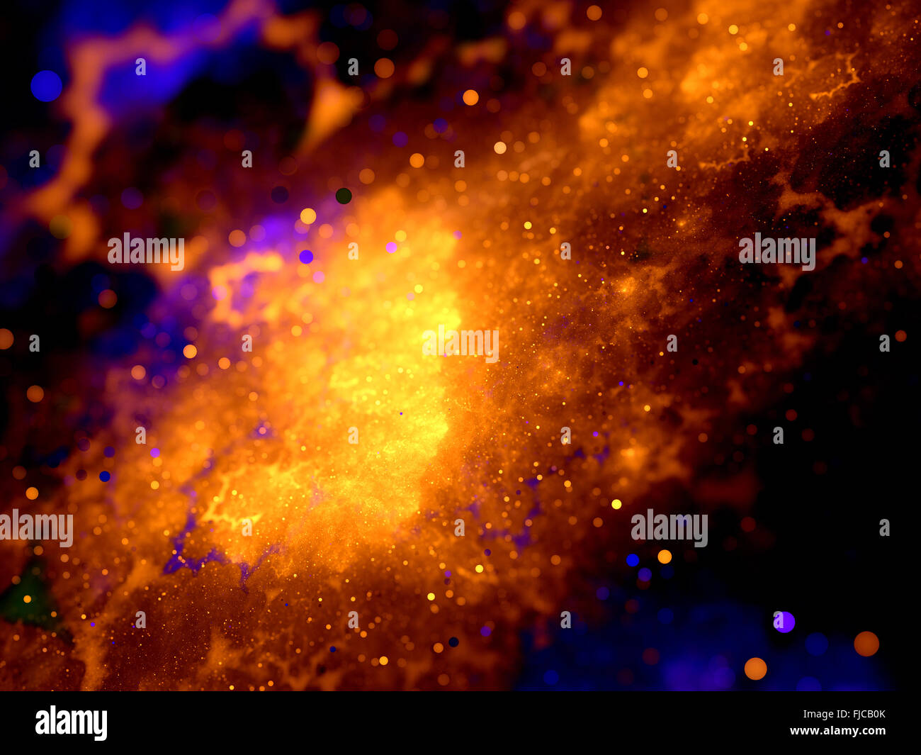 Multicolored starfield in deep space, computer generated abstract background Stock Photo