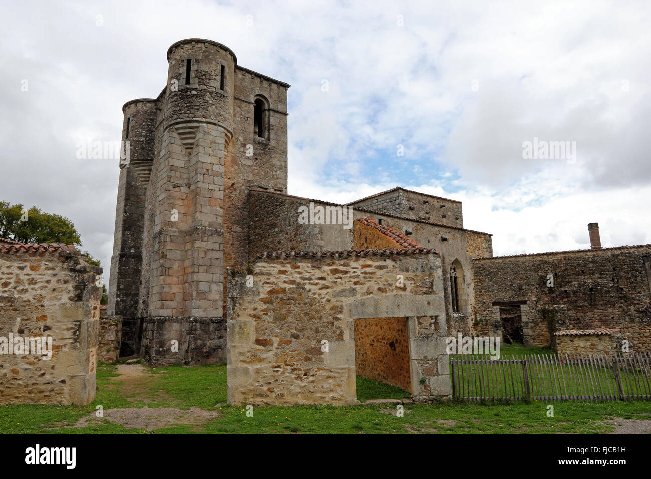 Village church, Oradour-sur-Glane, scene of German massacre of French villagers on 10th June 1944 Stock Photo