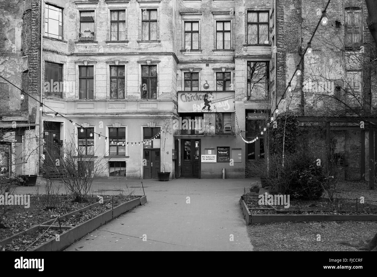 BERLIN, FEBRUARY 28: The Clarchens Ballhaus, Auguststrasse Berlin Mitte on February 28 2016. Formerly a ballroom, now a nightclu Stock Photo