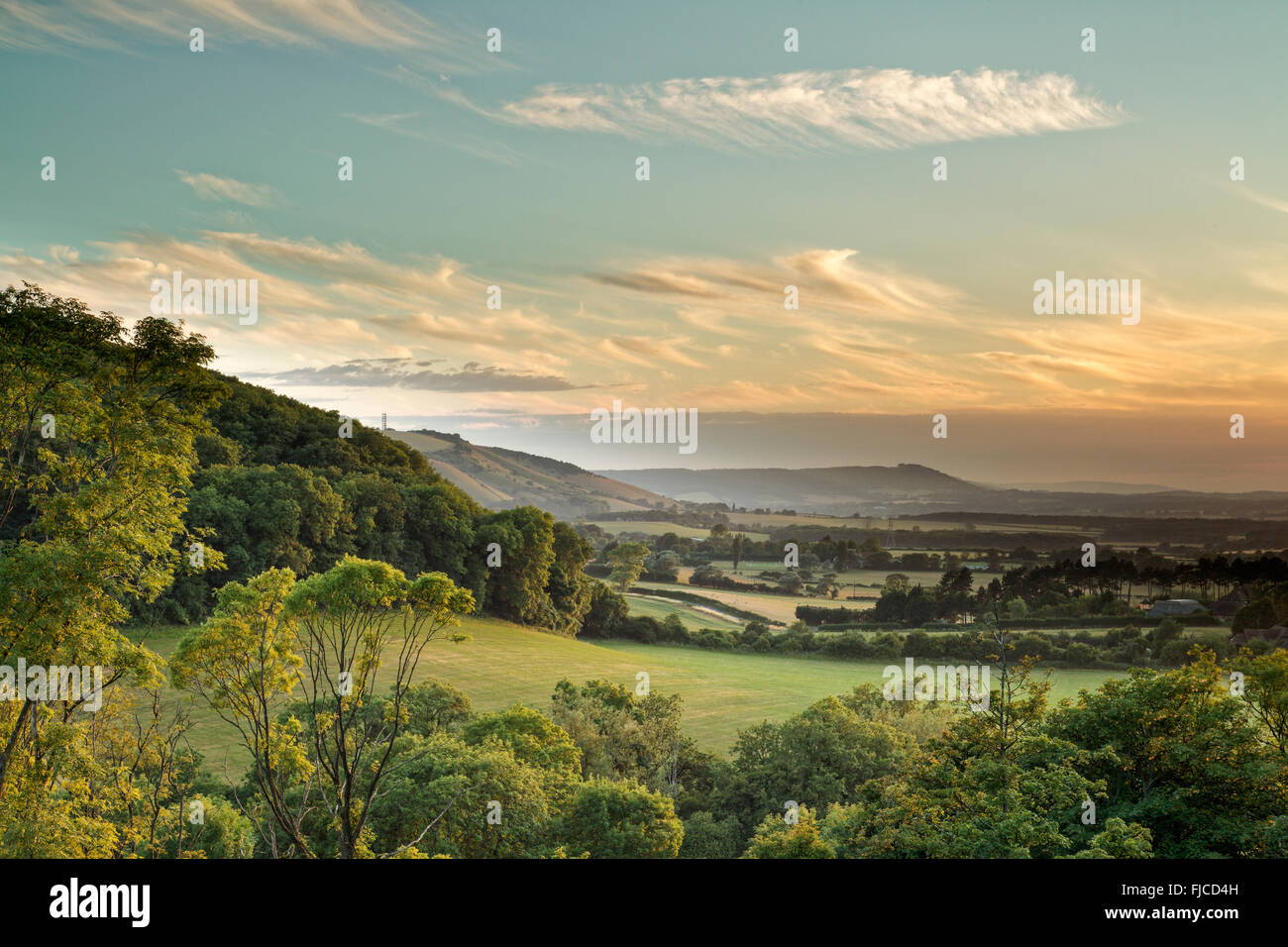 View of Devil's Dyke from Poynings, East Sussex Stock Photo