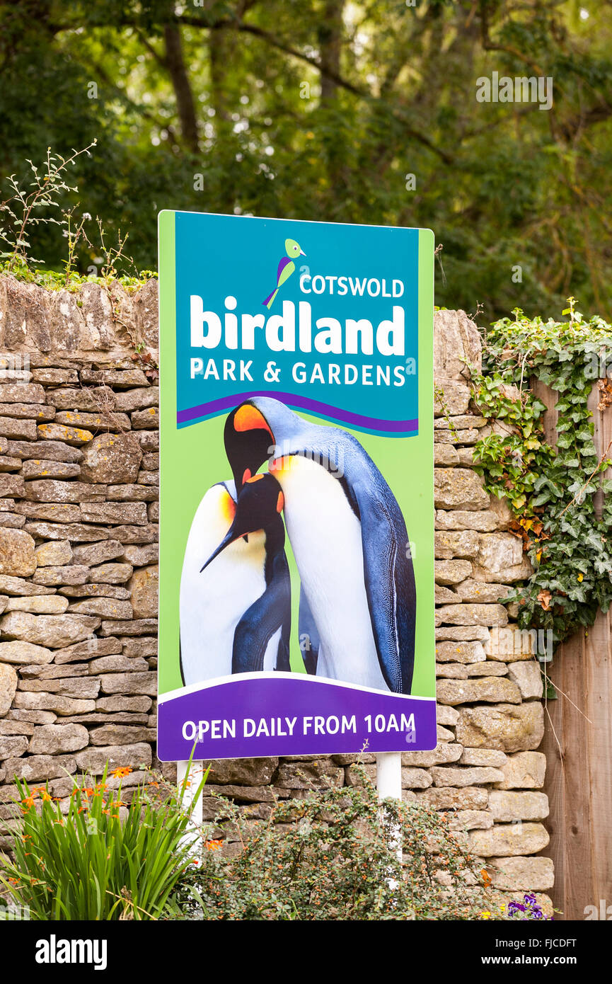 Birdland park & gardens at BourtonOnTheWater in Gloucestershire