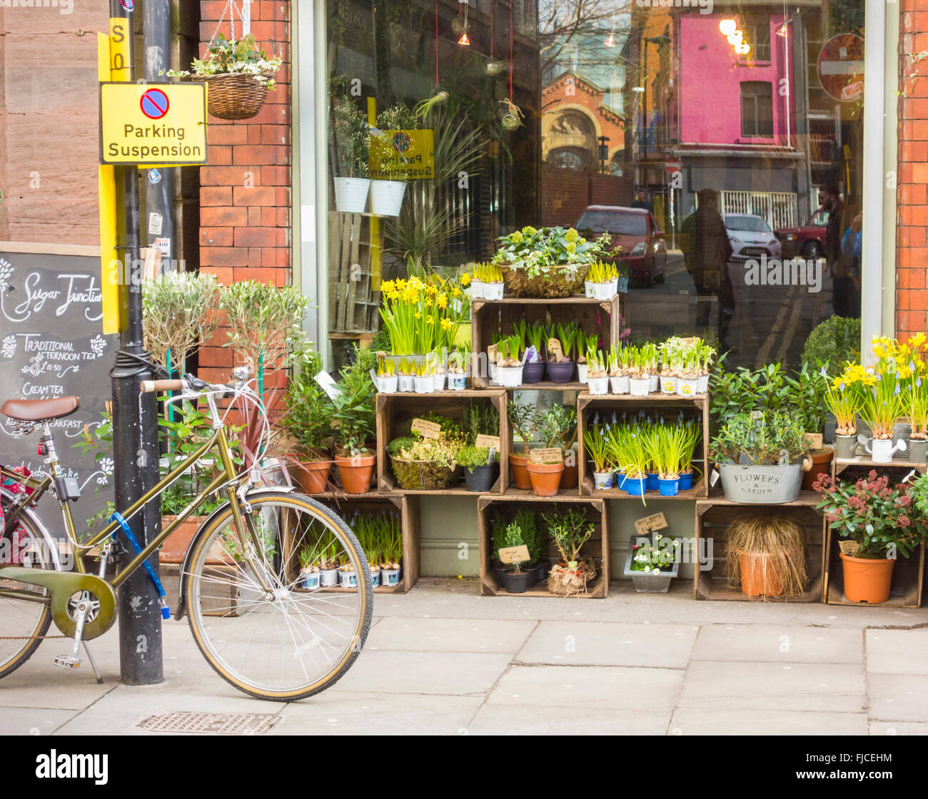 Florists in the Northern Quarter of Manchester, England, UK Stock Photo