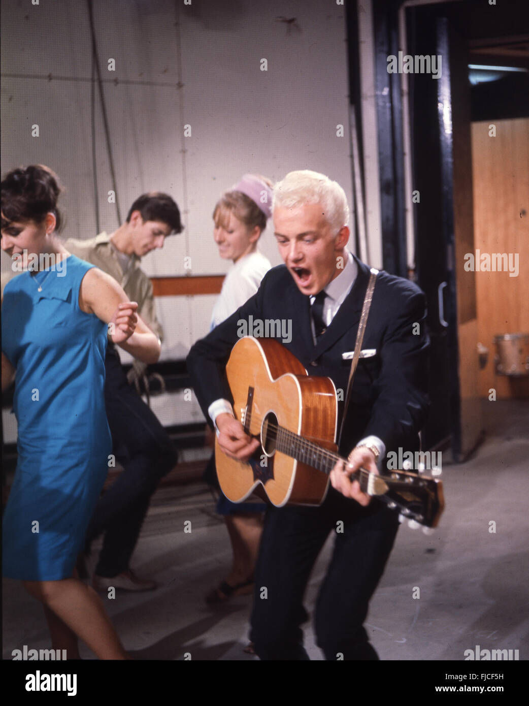 HEINZ (Heinz Burt 1942-2000) German pop musician on Ready, Steady, Go ! in 1963.  Photo Tony Gale Stock Photo