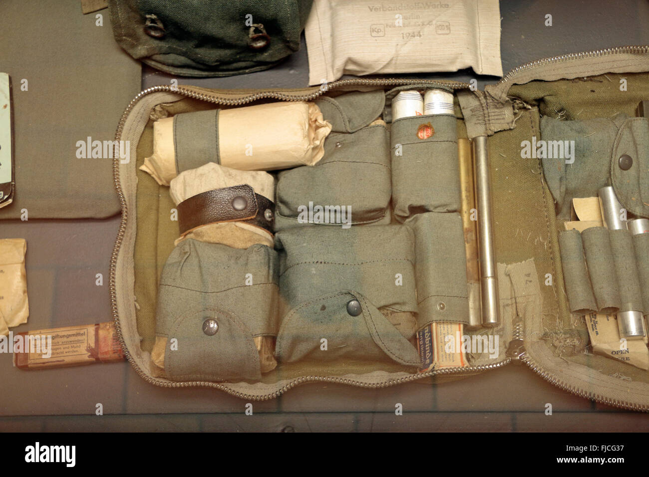 A WWII German medical kit in the Overloon War Museum in Overloon, Netherlands Stock Photo Alamy