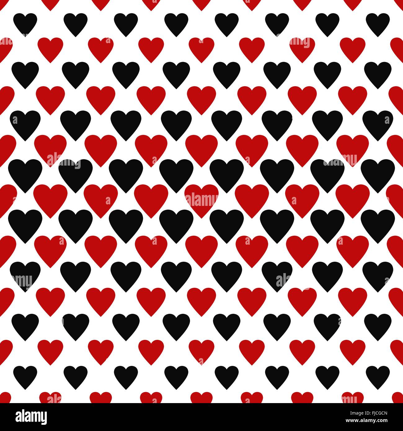 Seamless red and black heart pattern background Stock Vector Image