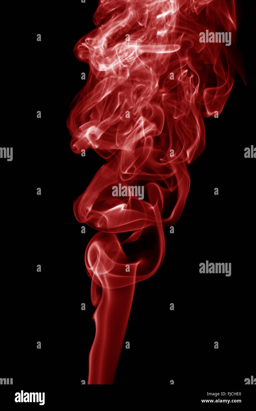 red steam on the black background Stock Photo - Alamy
