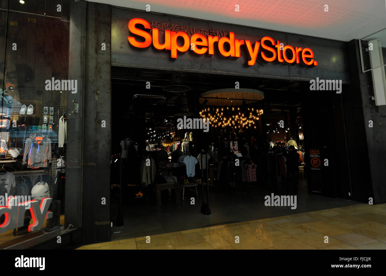 superdry store in Cardiff st Davids shopping centre Stock Photo - Alamy