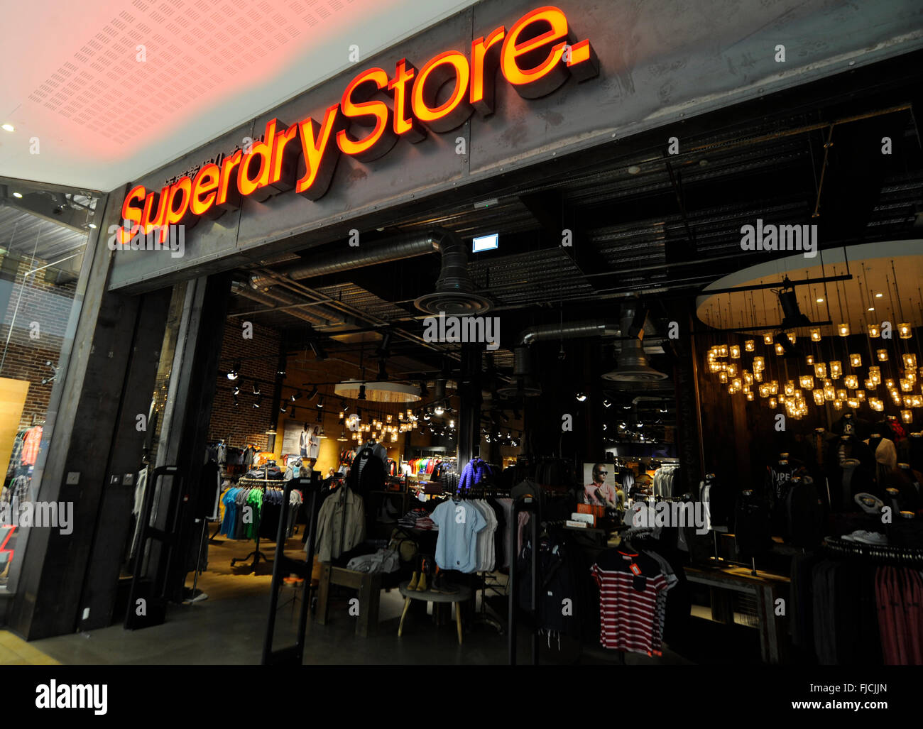 superdry store in Cardiff st Davids shopping centre Stock Photo - Alamy